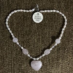 Necklace with Semi-Precious & Freshwater Pearls
